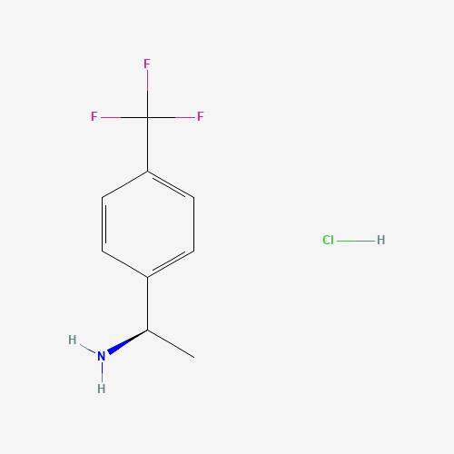 (R)-1-(4-(Trifluoromethyl)phenyl)ethanamine hydrochloride (CAS: 856645-99-3) - Chemical Structure and Molecular Formula 