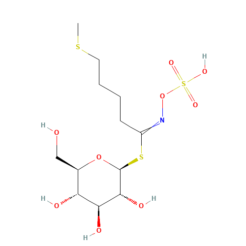 [(2S,3R,4S,5S,6R)-3,4,5-trihydroxy-6-(hydroxymethyl)oxan-2-yl] 5-methylsulfanyl-N-sulfooxypentanimidothioate (CAS: 21973-56-8) - Related Chemical Product