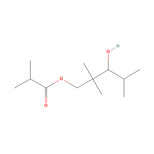 (3-hydroxy-2,2,4-trimethylpentyl) 2-methylpropanoate (CAS: 25265-77-4) - Chemical Structure and Molecular Formula 