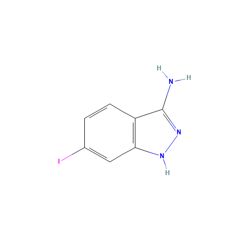 6-iodo-1H-indazol-3-amine (CAS: 1208089-80-8) - Chemical Structure and Molecular Formula 