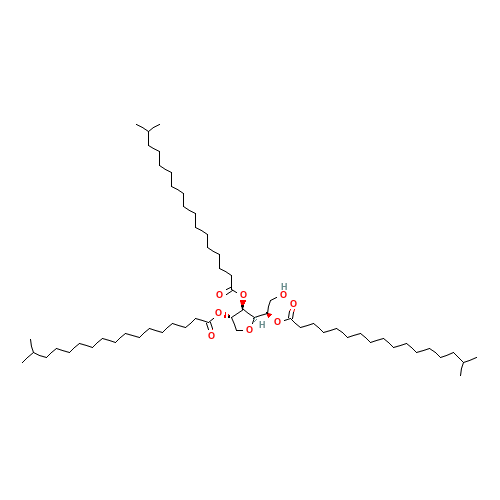 [(2R)-2-[(2R,3R,4S)-3,4-bis(16-methylheptadecanoyloxy)oxolan-2-yl]-2-hydroxyethyl] 16-methylheptadecanoate (CAS: 54392-27-7) - Related Chemical Product