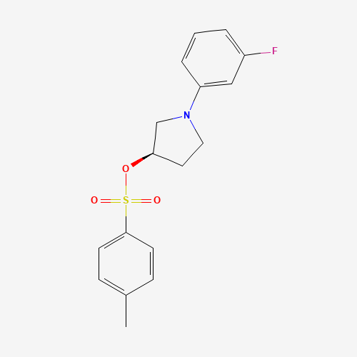 [(3R)-1-(3-fluorophenyl)pyrrolidin-3-yl] 4-methylbenzenesulfonate (CAS: 873945-29-0) - Chemical Structure and Molecular Formula 
