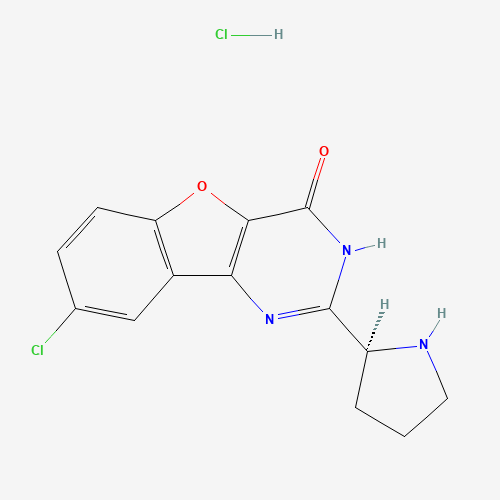 8-chloro-2-[(2S)-pyrrolidin-2-yl]-1H-[1]benzofuro[3,2-d]pyrimidin-4-one;hydrochloride (CAS: 1169562-71-3) - Related Chemical Product