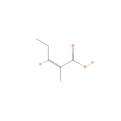 (Z)-2-methylpent-2-enoic acid (CAS: 1617-37-4) - Chemical Structure and Molecular Formula 