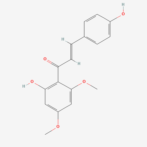 (E)-1-(2-HYDROXY-4,6-DIMETHOXY PHENYL)-3-(4-HYDROXY PHENYL)PROP-2-EN-1-ONE (CAS: 37308-75-1) - Chemical Structure and Molecular Formula 