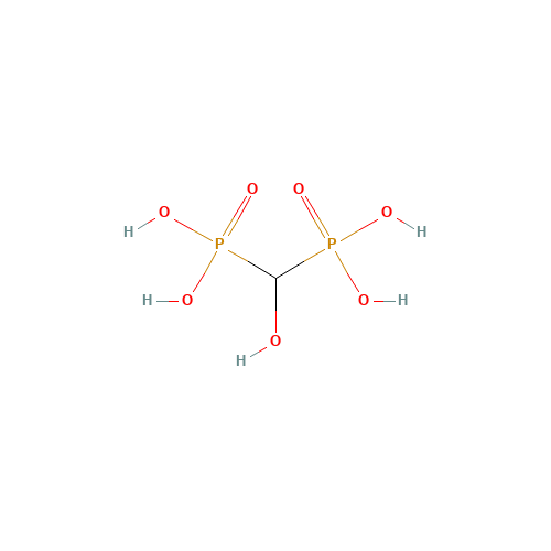 [hydroxy(phosphono)methyl]phosphonic acid (CAS: 15468-10-7) - Chemical Structure and Molecular Formula 
