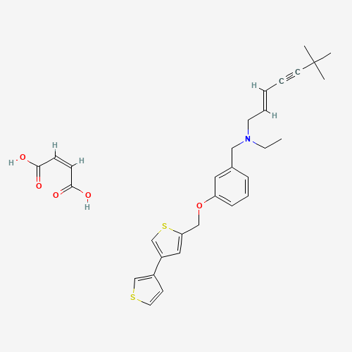 (Z)-but-2-enedioic acid;(E)-N-ethyl-6,6-dimethyl-N-[[3-[(4-thiophen-3-ylthiophen-2-yl)methoxy]phenyl]methyl]hept-2-en-4-yn-1-amine (CAS: 155294-62-5) - Related Chemical Product
