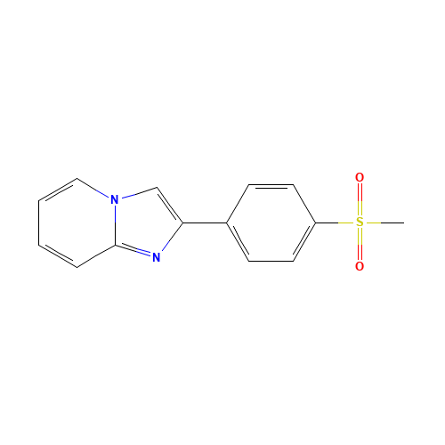 2-(4-methylsulfonylphenyl)imidazo[1,2-a]pyridine (CAS: 1222-57-7) - Chemical Structure and Molecular Formula 