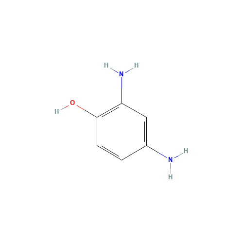 2,4-diaminophenol (CAS: 95-86-3) - Chemical Structure and Molecular Formula 