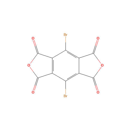 4,8-dibromo-1H,3H-Benzo[1,2-c:4,5-c']difuran-1,3,5,7-tetrone (CAS: 24848-78-0) - Chemical Structure and Molecular Formula 