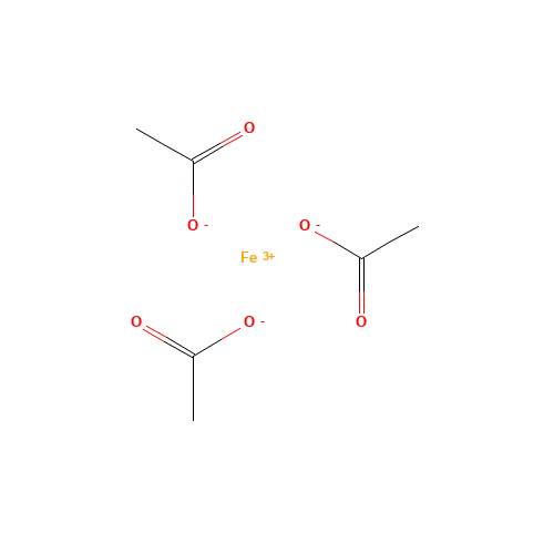 Iron (III) acetate (CAS: 2140-52-5) - Chemical Structure and Molecular Formula 