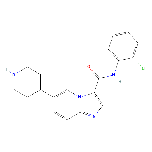 N-(2-chlorophenyl)-6-piperidin-4-ylimidazo[1,2-a]pyridine-3-carboxamide (CAS: 1198408-39-7) - Related Chemical Product