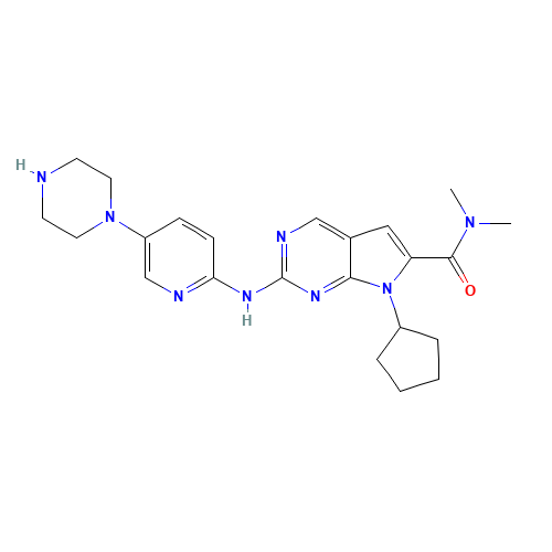 7-cyclopentyl-N,N-dimethyl-2-[(5-piperazin-1-ylpyridin-2-yl)amino]pyrrolo[2,3-d]pyrimidine-6-carboxamide (CAS: 1211441-98-3) - Related Chemical Product