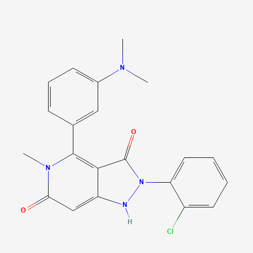 2-(2-chlorophenyl)-4-[3-(dimethylamino)phenyl]-5-methyl-1H-pyrazolo[4,3-c]pyridine-3,6-dione (CAS: 1218942-37-0) - Related Chemical Product
