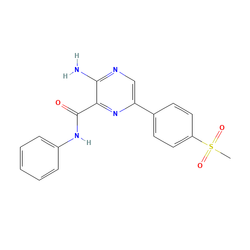 3-amino-6-(4-methylsulfonylphenyl)-N-phenylpyrazine-2-carboxamide (CAS: 1232410-49-9) - Related Chemical Product
