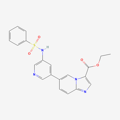 ethyl 6-[5-(benzenesulfonamido)pyridin-3-yl]imidazo[1,2-a]pyridine-3-carboxylate (CAS: 1276110-06-5) - Related Chemical Product