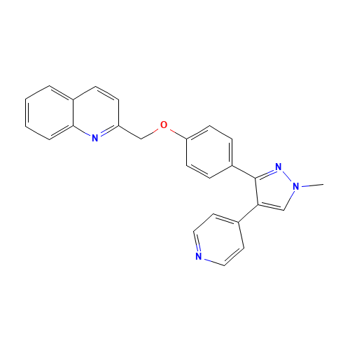 2-[[4-(1-methyl-4-pyridin-4-ylpyrazol-3-yl)phenoxy]methyl]quinoline (CAS: 1292799-56-4) - Related Chemical Product