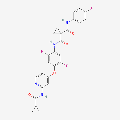 1-N'-[4-[2-(cyclopropanecarbonylamino)pyridin-4-yl]oxy-2,5-difluorophenyl]-1-N-(4-fluorophenyl)cyclopropane-1,1-dicarboxamide (CAS: 1345847-93-9) - Related Chemical Product