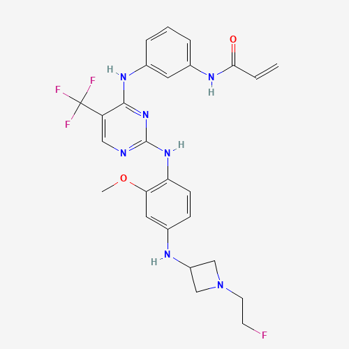 N-[3-[[2-[4-[[1-(2-fluoroethyl)azetidin-3-yl]amino]-2-methoxyanilino]-5-(trifluoromethyl)pyrimidin-4-yl]amino]phenyl]prop-2-enamide (CAS: 1375465-09-0) - Related Chemical Product