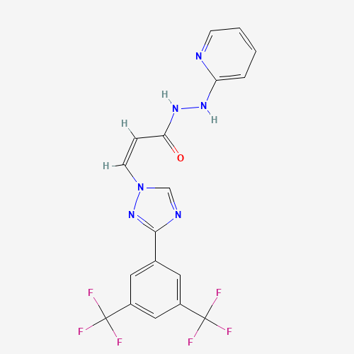 (Z)-3-[3-[3,5-bis(trifluoromethyl)phenyl]-1,2,4-triazol-1-yl]-N'-pyridin-2-ylprop-2-enehydrazide (CAS: 1392136-43-4) - Related Chemical Product