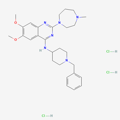 N-(1-benzylpiperidin-4-yl)-6,7-dimethoxy-2-(4-methyl-1,4-diazepan-1-yl)quinazolin-4-amine;trihydrochloride (CAS: 1392399-03-9) - Related Chemical Product