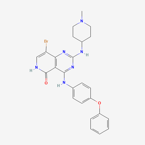 8-bromo-2-[(1-methylpiperidin-4-yl)amino]-4-(4-phenoxyanilino)-6H-pyrido[4,3-d]pyrimidin-5-one (CAS: 1457983-28-6) - Related Chemical Product