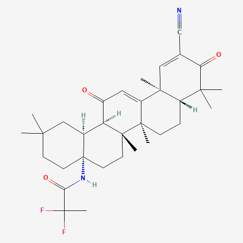N-[(4aS,6aR,6bS,8aR,12aS,14aR,14bS)-11-cyano-2,2,6a,6b,9,9,12a-heptamethyl-10,14-dioxo-1,3,4,5,6,7,8,8a,14a,14b-decahydropicen-4a-yl]-2,2-difluoropropanamide (CAS: 1474034-05-3) - Related Chemical Product