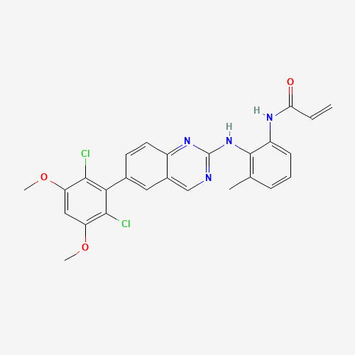 N-[2-[[6-(2,6-dichloro-3,5-dimethoxyphenyl)quinazolin-2-yl]amino]-3-methylphenyl]prop-2-enamide (CAS: 1538604-68-0) - Related Chemical Product
