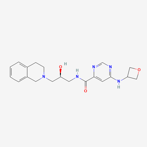 N-[(2S)-3-(3,4-dihydro-1H-isoquinolin-2-yl)-2-hydroxypropyl]-6-(oxetan-3-ylamino)pyrimidine-4-carboxamide (CAS: 1616391-65-1) - Related Chemical Product