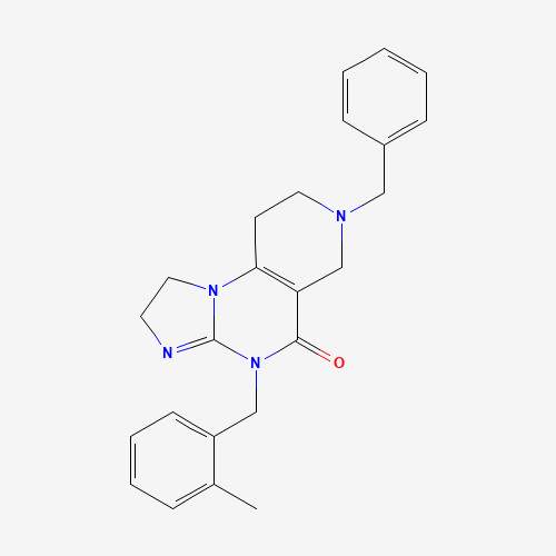 7-Benzyl-4-(2-methylbenzyl)-1,2,6,7,8,9-hexahydroimidazo[1,2-A]pyrido[3,4-E]pyrimidin-5(4H)-one (CAS: 1616632-77-9) - Chemical Structure and Molecular Formula 