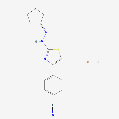 4-[2-(2-cyclopentylidenehydrazinyl)-1,3-thiazol-4-yl]benzonitrile;hydrobromide (CAS: 1622921-15-6) - Related Chemical Product