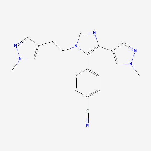 4-[5-(1-methylpyrazol-4-yl)-3-[2-(1-methylpyrazol-4-yl)ethyl]imidazol-4-yl]benzonitrile (CAS: 1665195-94-7) - Related Chemical Product