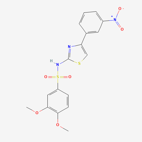 3,4-dimethoxy-N-[4-(3-nitrophenyl)-1,3-thiazol-2-yl]benzenesulfonamide (CAS: 199666-03-0) - Related Chemical Product