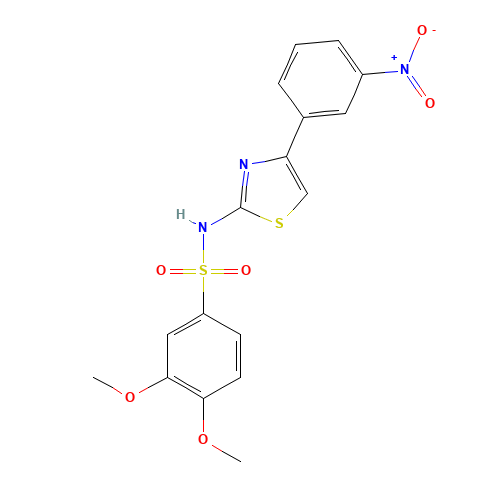 3,4-dimethoxy-N-[4-(3-nitrophenyl)-1,3-thiazol-2-yl]benzenesulfonamide (CAS: 199666-03-0) - Related Chemical Product