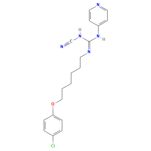 2-[6-(4-chlorophenoxy)hexyl]-1-cyano-3-pyridin-4-ylguanidine (CAS: 200484-11-3) - Related Chemical Product