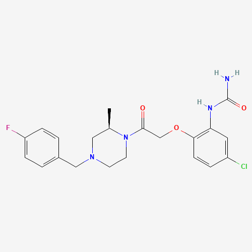 [5-chloro-2-[2-[(2R)-4-[(4-fluorophenyl)methyl]-2-methylpiperazin-1-yl]-2-oxoethoxy]phenyl]urea (CAS: 217645-70-0) - Related Chemical Product