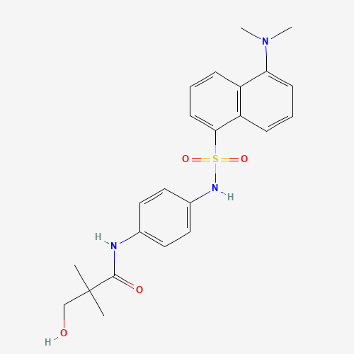 N-[4-[[5-(dimethylamino)naphthalen-1-yl]sulfonylamino]phenyl]-3-hydroxy-2,2-dimethylpropanamide (CAS: 233254-24-5) - Related Chemical Product