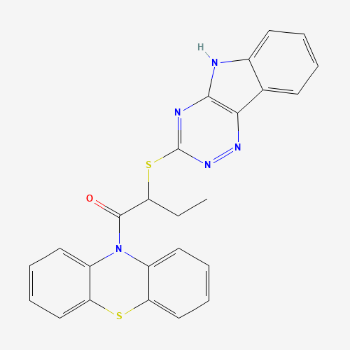 1-phenothiazin-10-yl-2-(5H-[1,2,4]triazino[5,6-b]indol-3-ylsulfanyl)butan-1-one (CAS: 309271-94-1) - Related Chemical Product