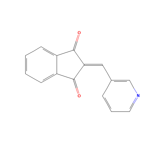 2-(pyridin-3-ylmethylidene)indene-1,3-dione (CAS: 31083-55-3) - Chemical Structure and Molecular Formula 