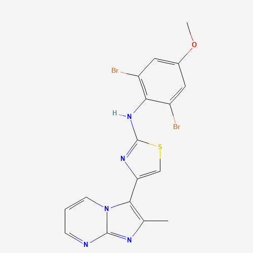 N-(2,6-dibromo-4-methoxyphenyl)-4-(2-methylimidazo[1,2-a]pyrimidin-3-yl)-1,3-thiazol-2-amine (CAS: 315704-66-6) - Related Chemical Product