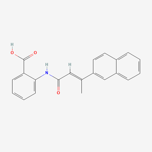 2-[[(E)-3-naphthalen-2-ylbut-2-enoyl]amino]benzoic acid (CAS: 321674-73-1) - Chemical Structure and Molecular Formula 