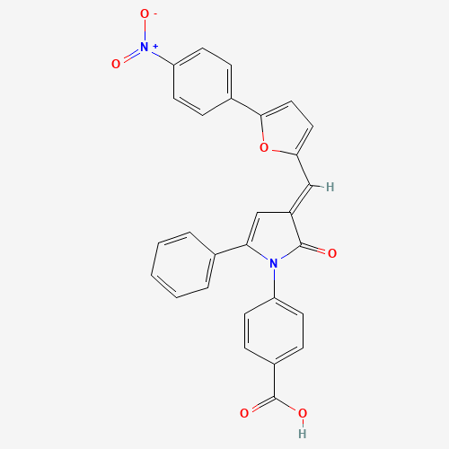 4-[(3E)-3-[[5-(4-nitrophenyl)furan-2-yl]methylidene]-2-oxo-5-phenylpyrrol-1-yl]benzoic acid (CAS: 328998-25-0) - Related Chemical Product