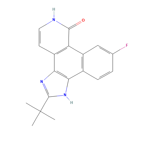 2-(1,1-Dimethylethyl)-9-fluoro-3,6-dihydro-7H-benz[h]-imidaz[4,5-f]isoquinolin-7-one (CAS: 457081-03-7) - Related Chemical Product