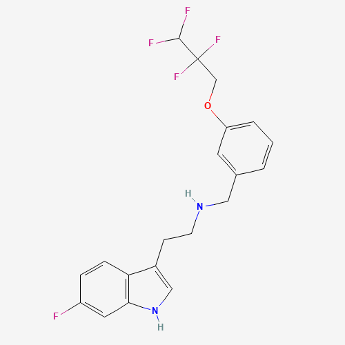 2-(6-fluoro-1H-indol-3-yl)-N-[[3-(2,2,3,3-tetrafluoropropoxy)phenyl]methyl]ethanamine (CAS: 467459-31-0) - Related Chemical Product