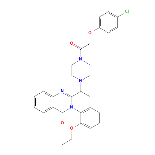 2-[1-[4-[2-(4-chlorophenoxy)acetyl]piperazin-1-yl]ethyl]-3-(2-ethoxyphenyl)quinazolin-4-one (CAS: 571203-78-6) - Related Chemical Product