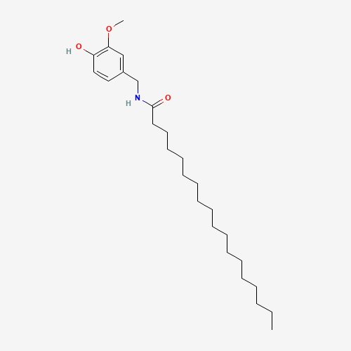 N-[(4-hydroxy-3-methoxyphenyl)methyl]octadecanamide (CAS: 58493-50-8) - Chemical Structure and Molecular Formula 