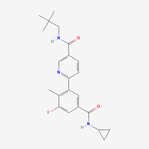 6-[5-(cyclopropylcarbamoyl)-3-fluoro-2-methylphenyl]-N-(2,2-dimethylpropyl)pyridine-3-carboxamide (CAS: 585543-15-3) - Related Chemical Product