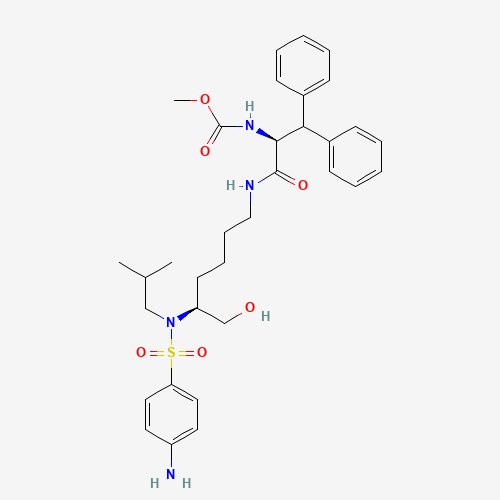 methyl N-[(2S)-1-[[(5S)-5-[(4-aminophenyl)sulfonyl-(2-methylpropyl)amino]-6-hydroxyhexyl]amino]-1-oxo-3,3-diphenylpropan-2-yl]carbamate (CAS: 612547-11-2) - Related Chemical Product