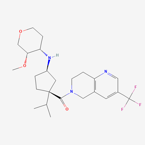 [(1S,3R)-3-[[(3S,4S)-3-methoxyoxan-4-yl]amino]-1-propan-2-ylcyclopentyl]-[3-(trifluoromethyl)-7,8-dihydro-5H-1,6-naphthyridin-6-yl]methanone (CAS: 624733-88-6) - Related Chemical Product