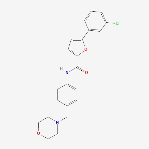 5-(3-chlorophenyl)-N-[4-(morpholin-4-ylmethyl)phenyl]furan-2-carboxamide (CAS: 638156-11-3) - Related Chemical Product